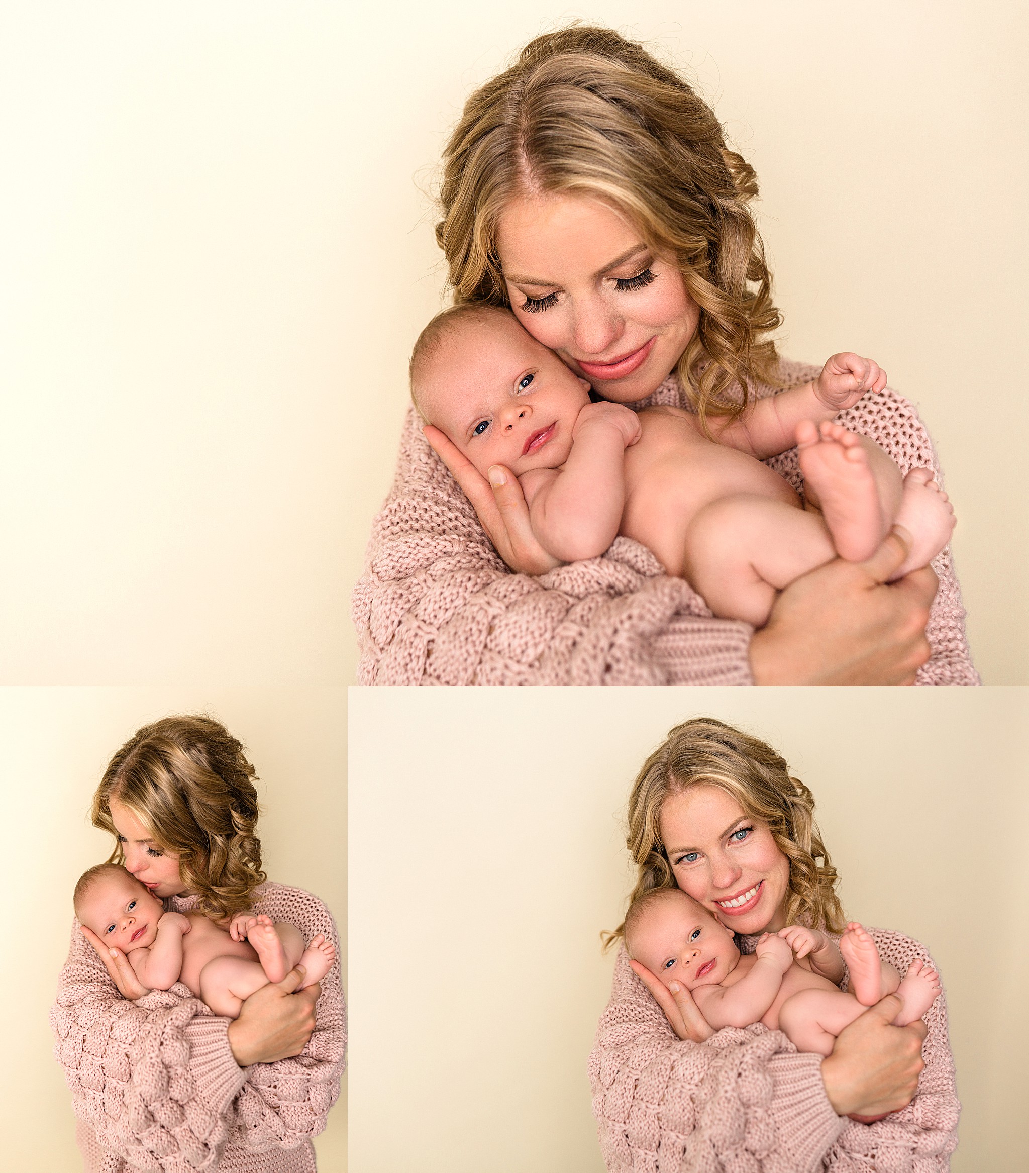 newborn baby boy photography pose in moms arms