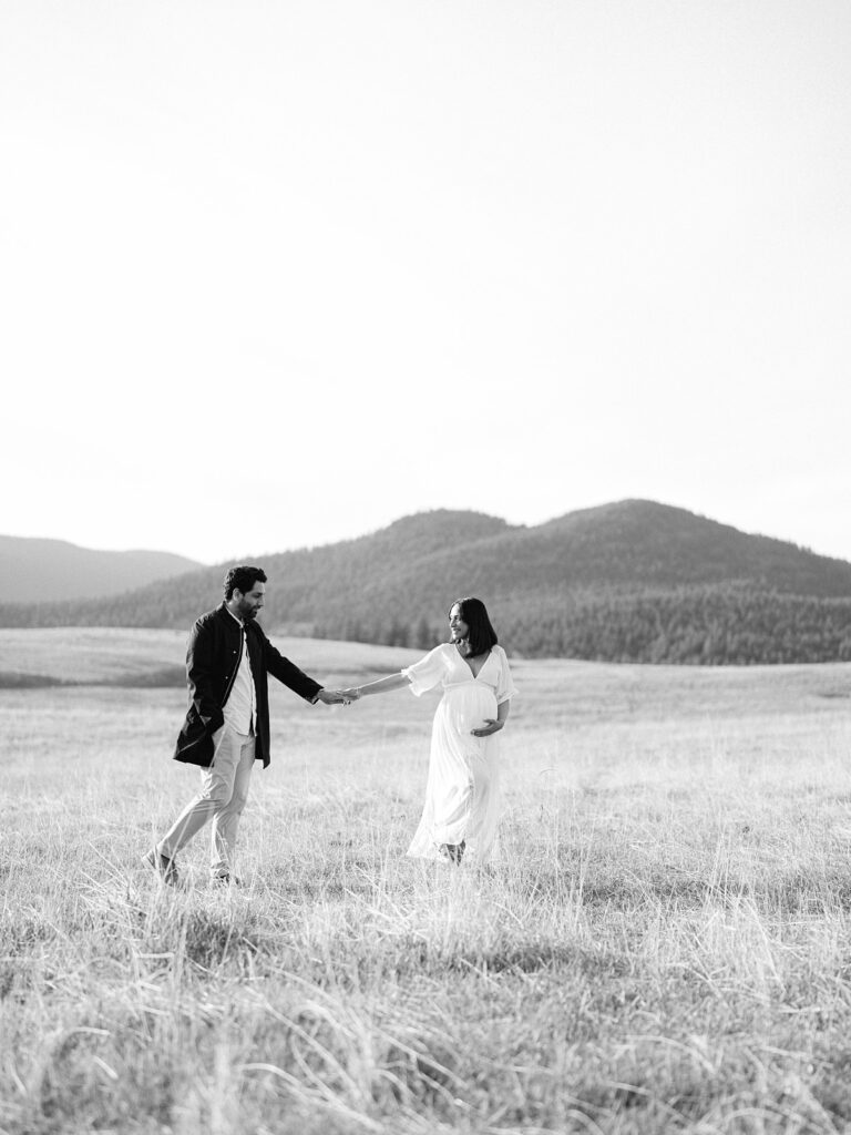 An outdoor spring maternity session in Kamloops, BC.