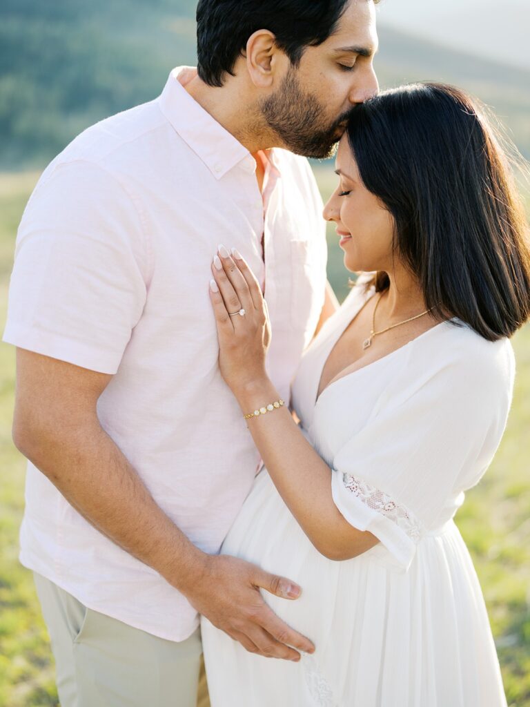 An outdoor spring maternity session in Kamloops, BC.