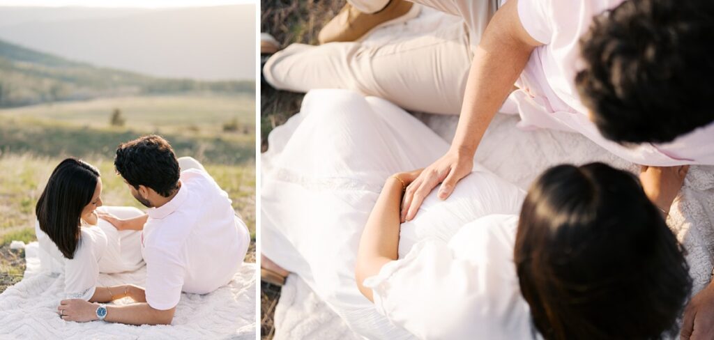 An outdoor spring maternity session in Kamloops, BC.