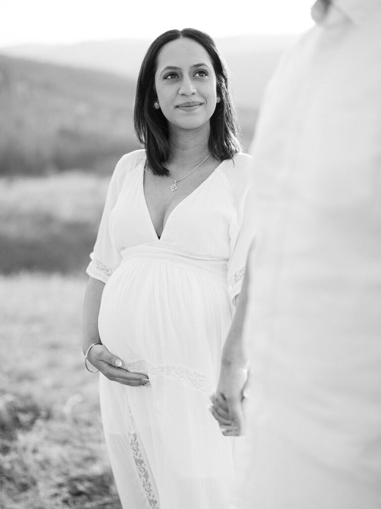 An outdoor spring maternity session in Kamloops, BC.