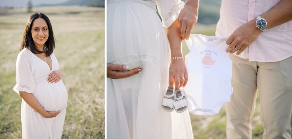 An outdoor spring maternity session in Kamloops, BC.