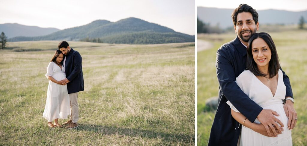 An outdoor spring maternity session in Kamloops, BC.
