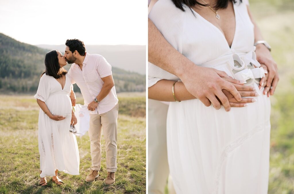 An outdoor spring maternity session in Kamloops, BC.