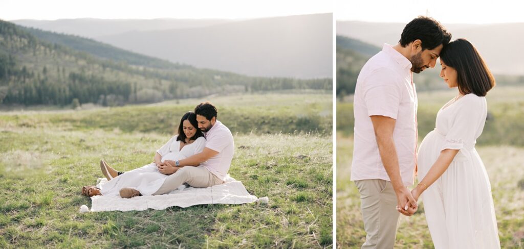 An outdoor spring maternity session in Kamloops, BC.
