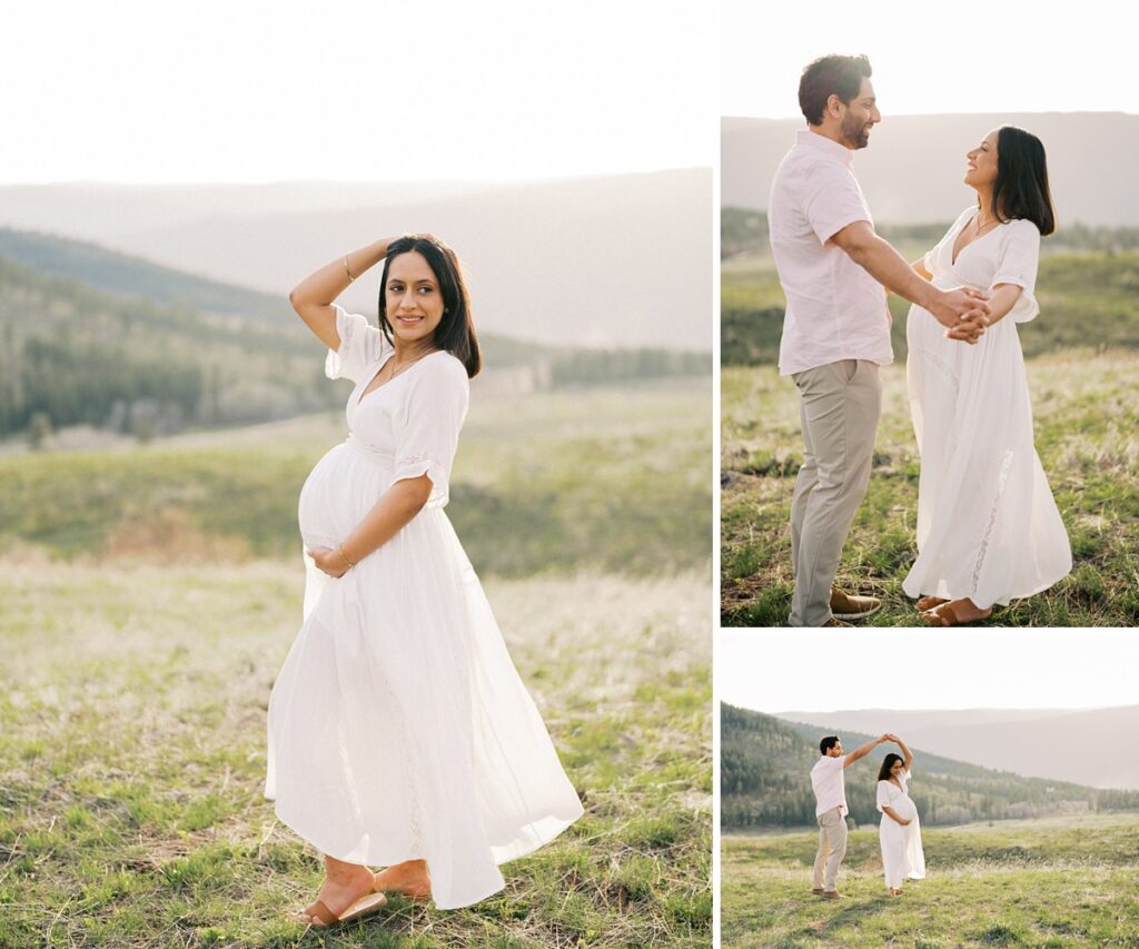 An outdoor spring maternity session in Kamloops, BC.